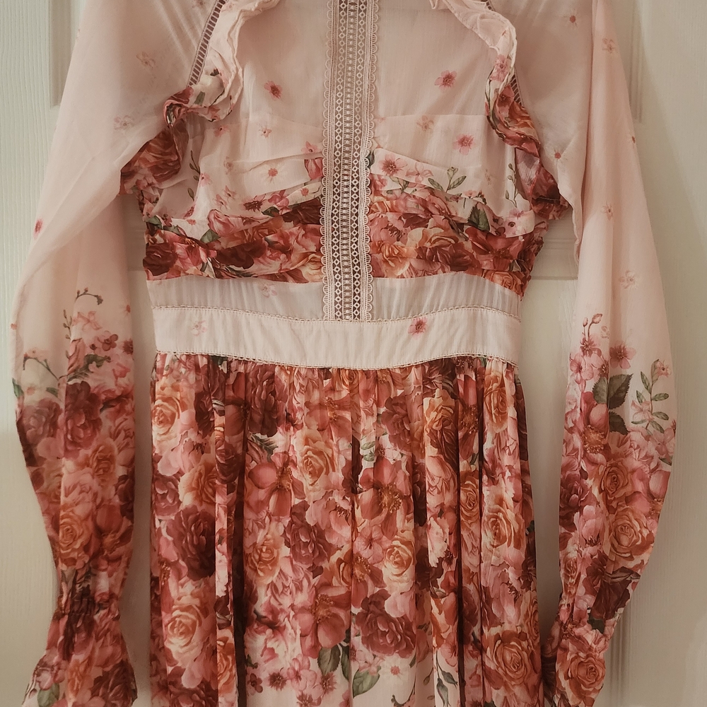 RACHEL PARCELL Floral Long Sleeve Dress